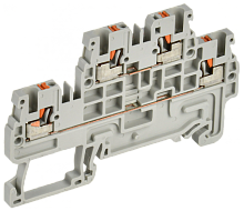 Колодка клеммная CP-ML 2 ур. 1,5мм2 серая IEK | код YCT23-00-2-K03-001 | IEK