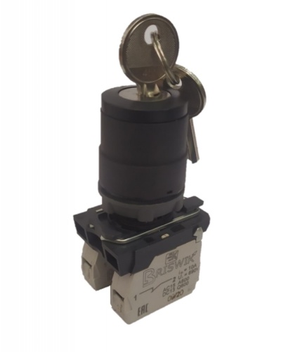 Переключатель Briswik КПЕ 2712 -К черный IP66 УХЛ2 10А 1но+2нз | код aB-YG-6Ai-0133 | Briswik