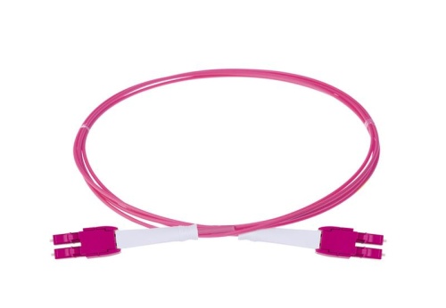 Патч-корд оптический HD, OM4, 2х50/125, дуплекс LC - дуплекс LC, UNIBOOT PUSH-PULL, 5 м | код 41B-40-LC-LC-05 | Eurolan