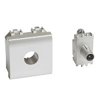 Livinglight. Розетка TV для схемы ''звезда''. Штыревой разъем 9,5 мм, экранированная. 2 модуля. Поставляется в комплекте с лицевыми панелями цветов ''Белый'', ''Алюминий'', ''Антрацит''. | код LN4202M2D | Legrand