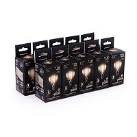 Лампа светодиодная филаментная Black Filament 11Вт шар 2700К E14 | Код. 105801111 | Gauss