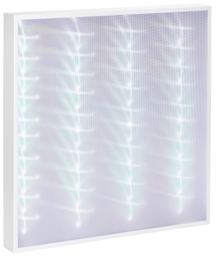 LIGHTING PRO Светильник светодиодный ДВО 2001 40Вт 6500К IP40 588х588мм Грильято микропризма | код LTP-DVO2-2001-40-65-K01 | IEK фото 2
