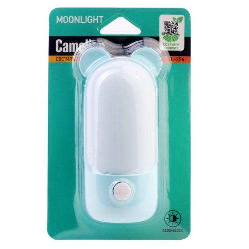 Ночник светодиодный NL-256 "уши" с выкл. 220В Camelion 15374 фото 5