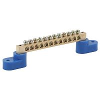 Шина N ноль на двух угловых изол ШНИ-6х9-20-У2-синий | код Б0033441 | ЭРА