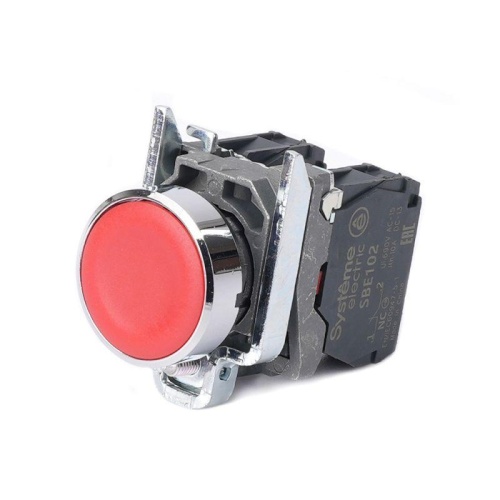 Кнопка SB4 в сборе модульная 22мм красная с возвратом металл 1НО+1НЗ | код SB4BA45 | Systeme Electric Кнопка SB4 в сборе модульная 22мм красная с возвратом металл 1НО+1НЗ | код SB4BA45 | Systeme Electric
