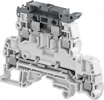 Клемма винтовая ZS4-D2-SF1 - 4 мм?, 2 уровня, 4 зажима, держатель предохранителя на верхнем уровне | код 1SNK508425R0000 | TE Connectivity