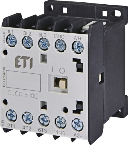 Контактор миниатюрный CEC 16.10-230V-50/60Hz (16A, 7,5kW, AC3) | код 004641090 | ETI