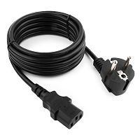Кабель питания Cablexpert PC-186-VDE-3M, 3.0м, Schuko- C13, VDE, 10А, черный, с заземлением | код PC-186-VDE-3M | Cablexpert