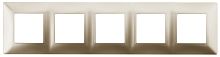 Рамка на 5 постов, Эра Elegance, шампань, 14-5005-04 | код Б0034408 | ЭРА