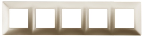 Рамка на 5 постов, Эра Elegance, шампань, 14-5005-04 | код Б0034408 | ЭРА