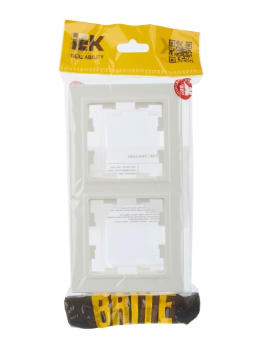 BRITE Рамка 2-местная IP44 РУ-2-БрБ-44 белый | код BR-M22-44-K01 | IEK фото 6