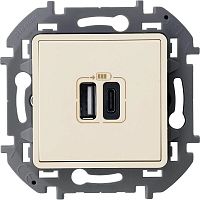 Зарядное устройство с двумя USB разьемами A C 240В/5В 3000мА INSPIRIA слоновая кость | код 673761 | Legrand