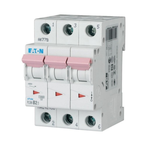 Авт. выключатель PLSM-B2/3, 3P, 2A, хар-ка B, 10kA, 3M | код 242436 | EATON