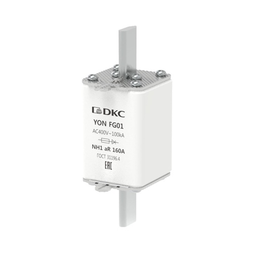Предохранитель YON ножевого типа FG1 160А 400V характеристика aR | код 1FG01-0160-400V-AR | DKC