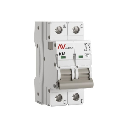Выключатель автоматический AV-6 DC 2P 16A (K) 6kA EKF AVERES | код mcb6-DC-2-16K-av | EKF фото 2