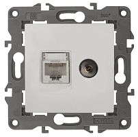 Розетка RJ45+TV, Эра Elegance, белый, 14-3110-01 | код Б0034314 | ЭРА