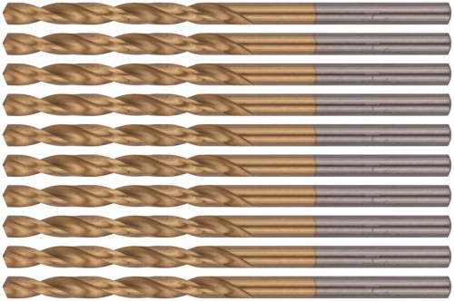 Сверло HSS по металлу титановое покрытие 3.3мм (уп.10шт) FIT 34133 фото 4 Сверло HSS по металлу титановое покрытие 3.3мм (уп.10шт) FIT 34133 фото 4
