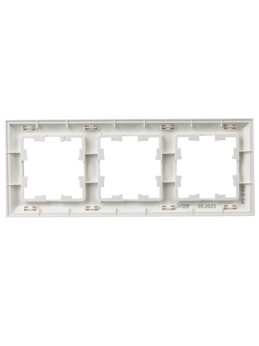 Рамка 3-м BRITE РУ-3-Бр бел./бел. | код BR-M32-12-K01 | IEK фото 5