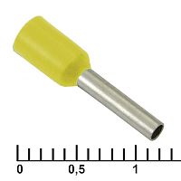 Наконечник на кабель RUICHI DN01008, жёлтая, 1.4x8 мм, 1.0 мм2 | код 58675 | Ruichi