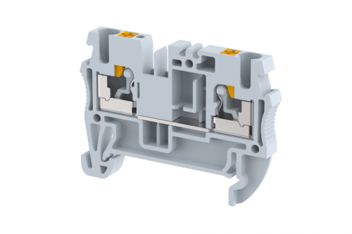 Клемма проходная PUSH-IN 2,5 мм2, на 2 подключения, оранжевая PQ2.5-ORANGE | код 3102010007 | Elmex