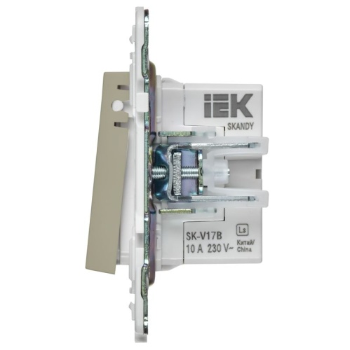 Кнопка звонка SKANDY 10А SK-V17B для отелей с индикацией беж. IEK SK-V14-2-10-K10 фото 3