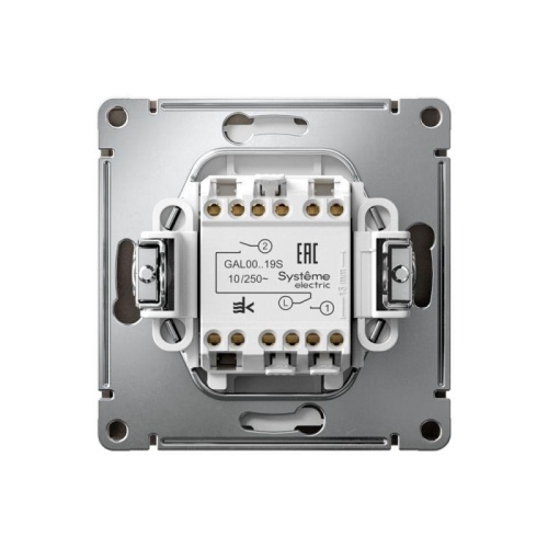 ARTGALLERY 2-клавишный ВЫКЛЮЧАТЕЛЬ ДЛЯ ЖАЛЮЗИ, 2х сх.4, 10А, механизм, быстрозажимные клеммы, МОККО | код GAL000619S | Systeme Electric фото 7