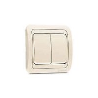 Выключатель 2-кл. СП Mimoza 10А IP20 крем./крем. Makel 25003