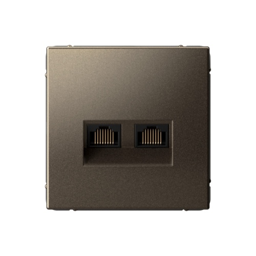 ARTGALLERY РОЗЕТКА двойная компьютерная RJ45+RJ45, кат.6А, механизм, МОККО | код GAL000688 | Systeme Electric