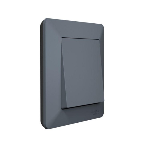 ATLASDESIGN AIR 1-постовая РАМКА, ГРИФЕЛЬ/дымчатый черный | код ATN220701 | Systeme Electric фото 5