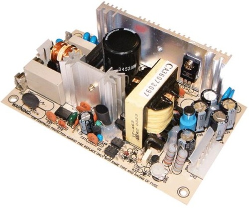 Источник питания AC-DC, 65Вт, вход 85…264V AC, 47…440Гц /120…370В DC, выход1: +5В/0.4…7A, выход2: +12В/0.2…3.2A, выход3: -5В/0…0.7A, изоляция 3000В AC, открытая плата 127х76х40мм, -10…+60С | код PT-65A | MeanWell