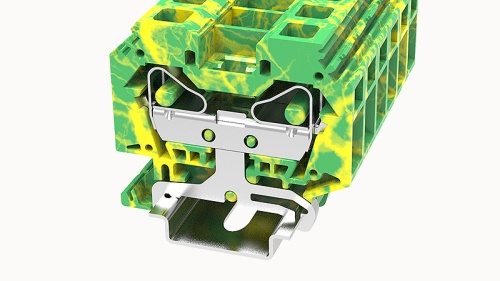 WS16-SD-PE-01P-1C-00Z(H), Клемма пружинная WS, 16 мм.кв., боковое подключение, PE, шт | код 11030000088 | DEGSON