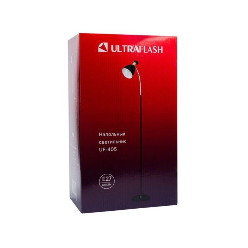 Светильник напольный UF-405 C02 торшер цоколь Е27 черн. Ultraflash 15730 Светильник напольный UF-405 C02 торшер цоколь Е27 черн. Ultraflash 15730