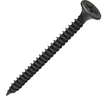 Саморез гипсокартон/металл 3,5х41 черный | код screw-GM-41 | Крепдил