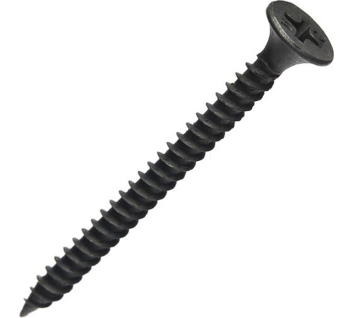 Саморез гипсокартон/металл 3,5х41 черный | код screw-GM-41 | Крепдил