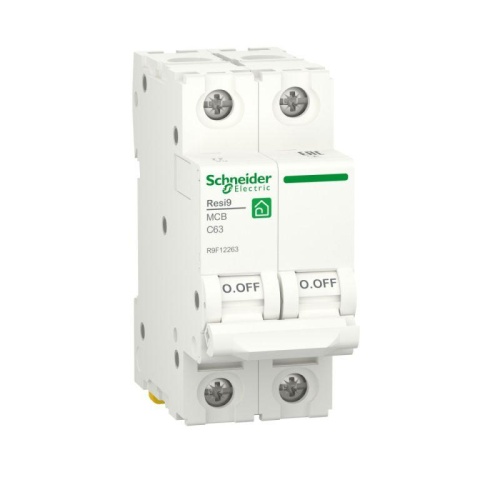 Выключатель автоматический RESI9 (АВ) С 63А 2P 6000А | код. R9F12263 | Schneider Electric