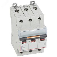 Выключатель автоматический трехполюсный 16А B DX3 25kА | код 409729 | Legrand