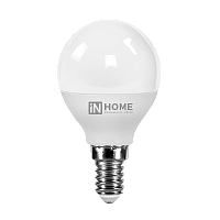 Лампа светодиодная LED-ШАР-VC 6Вт 230В Е14 6500К 540Лм IN HOME | код 4690612030630 | IN HOME