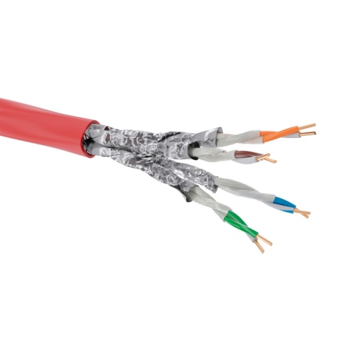 Кабель CAT 6A, U/UTP Application, нг(А)-FRHF, бухта 500м, красный | код RN6AUUA04RD | DKC
