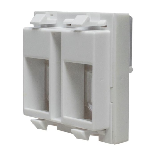 Панель лицевая 2 порта 45х45 Keystone шторки, откидное маркировочное окно | код 10-0302 | SUPRLAN фото 4 Панель лицевая 2 порта 45х45 Keystone шторки, откидное маркировочное окно | код 10-0302 | SUPRLAN фото 4