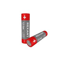 Батарейка AA Li-ion 18650, 3,7В, 2400мАч, с платой защиты, 2 шт | код 30-2034 | REXANT