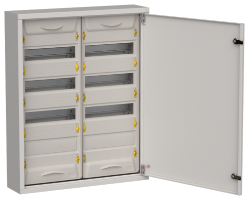 TITAN 5 Корпус мет. ЩРн-96 (2х48) 710х570х140 IP31 сер IEK | код TI5-50-N-2X048-31-7035 | IEK