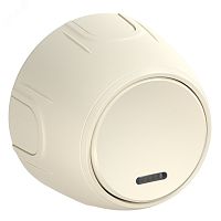 Выключатель одинарный Rotondo с подсветкой, цвет бежевый | код 7700862 | OneKeyElectro
