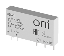 Реле ультратонкое OSR 1C 24В DC ONI | код OSR-1 | ONI