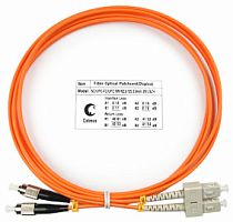 Cabeus FOP-62-SC-FC-3m Шнур оптический duplex SC-FC 62,5/125 mm 3м LSZH | код 7620c | Cabeus