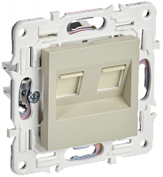 SKANDY Роз. двойная TV+RJ45 кат.6E SK-A15B беж. IEK | код SK-AK20-2-K10 | IEK