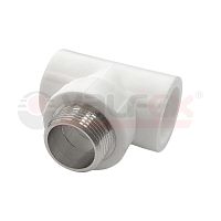 Тройник переходной с наружной резьбой 20х1/2'х20 (100/25) БЕЛЫЙ | код. 10128020-PRO | Valfex