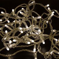 Гирлянда Нить 10 м, с эффектом мерцания, прозрачный ПВХ, 24В, тёплый белый | код 305-256 | Neon-Night