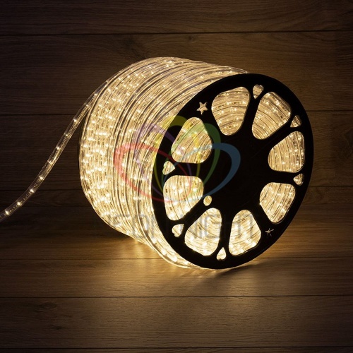 Шнур светодиодный Дюралайт фиксинг 2Вт 30LED/м тепл. бел. (уп.100м) | код 121-126-6 | Neon-Night