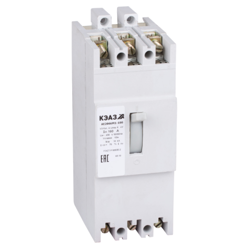 Силовой автоматический выключатель АЕ2066М1-120-160А-10Iн-400AC-НР230AC/220DC-У3 | код 276943 | КЭАЗ