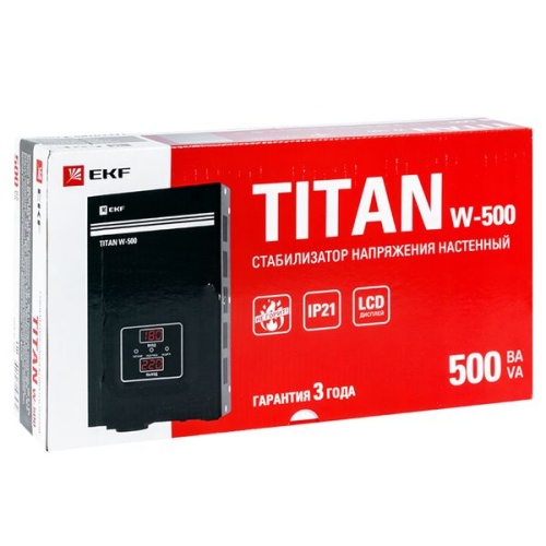 Стабилизатор напряжения настенный TITAN W-500 PROxima | код stab-w-500 | EKF фото 4